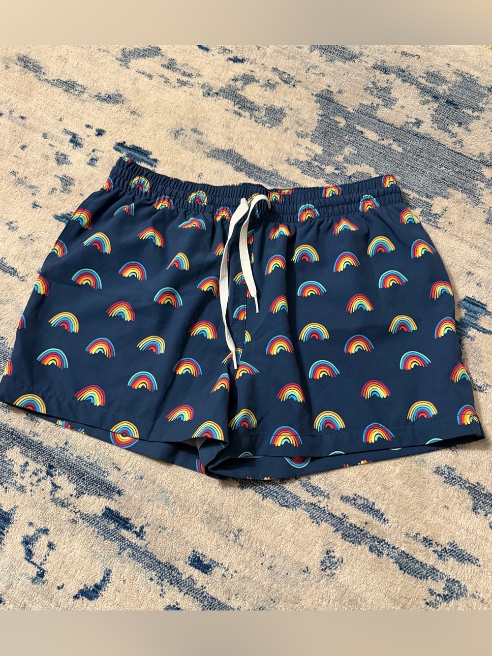 Chubbies Rainbow Road Swim Trunks 4" Inseam Shorts Medium